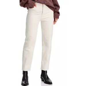 RE/DONE 70s Stove Pipe Jeans White High Rise Cropped Button Fly‎ 27 New W/ Tags